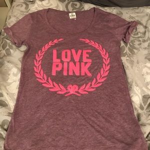 Pink V Neck Tee